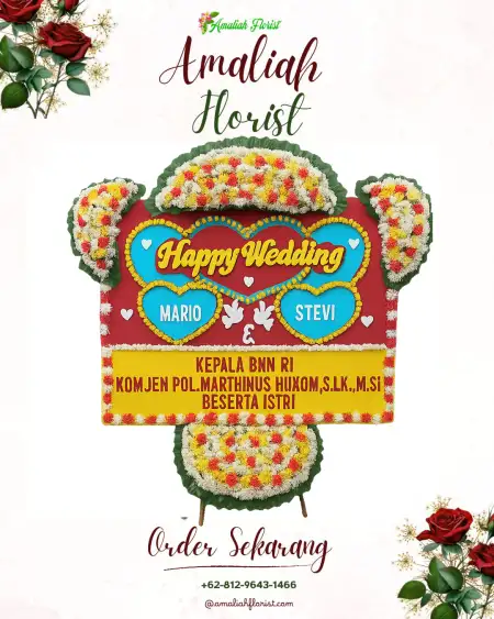 Papan Bunga Pernikahan Wargasaluyu